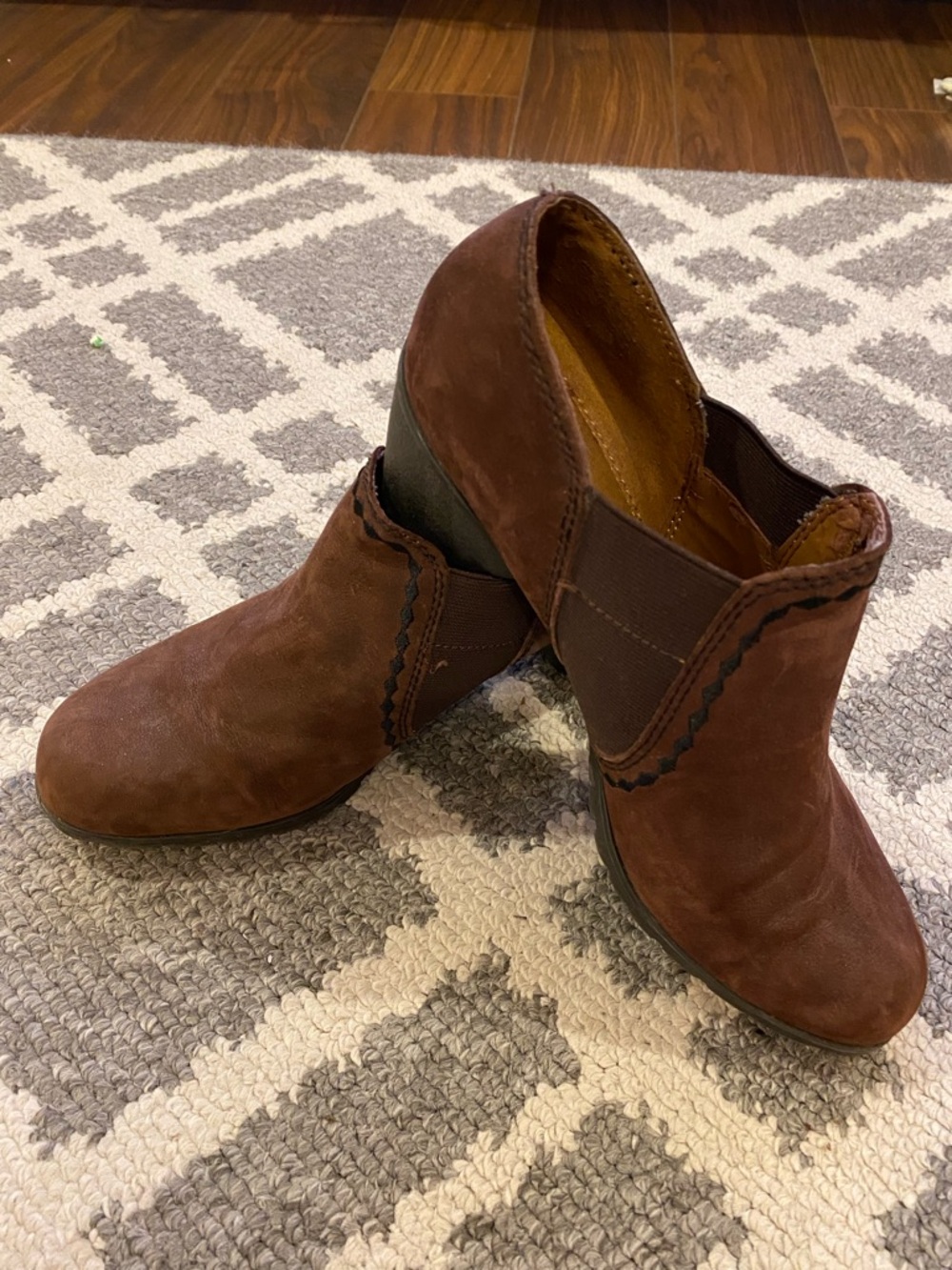 Naturalizer Brown Garrett 8.5 Suede Leather Ankle Boot Shoes